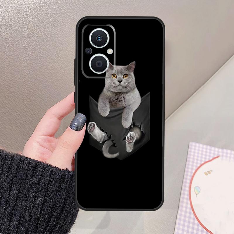 British Shorthair Cat Funda For OPPO Reno 12 14 13 11 10 Pro 11F 12F 13F 14F 7 8 Lite OPPO Find X6 X5 X8 X9 Pro Case