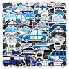 50 Police Car Cartoon Suitcase Stickers: Trendy Graffiti Laptop & Car Decorations