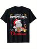 Unisex T-shirt Funny Ugly Christmas Hippopotamus T-Shirt - I Want a Hippopotamus for Christmas Novelty Graphic Tee,