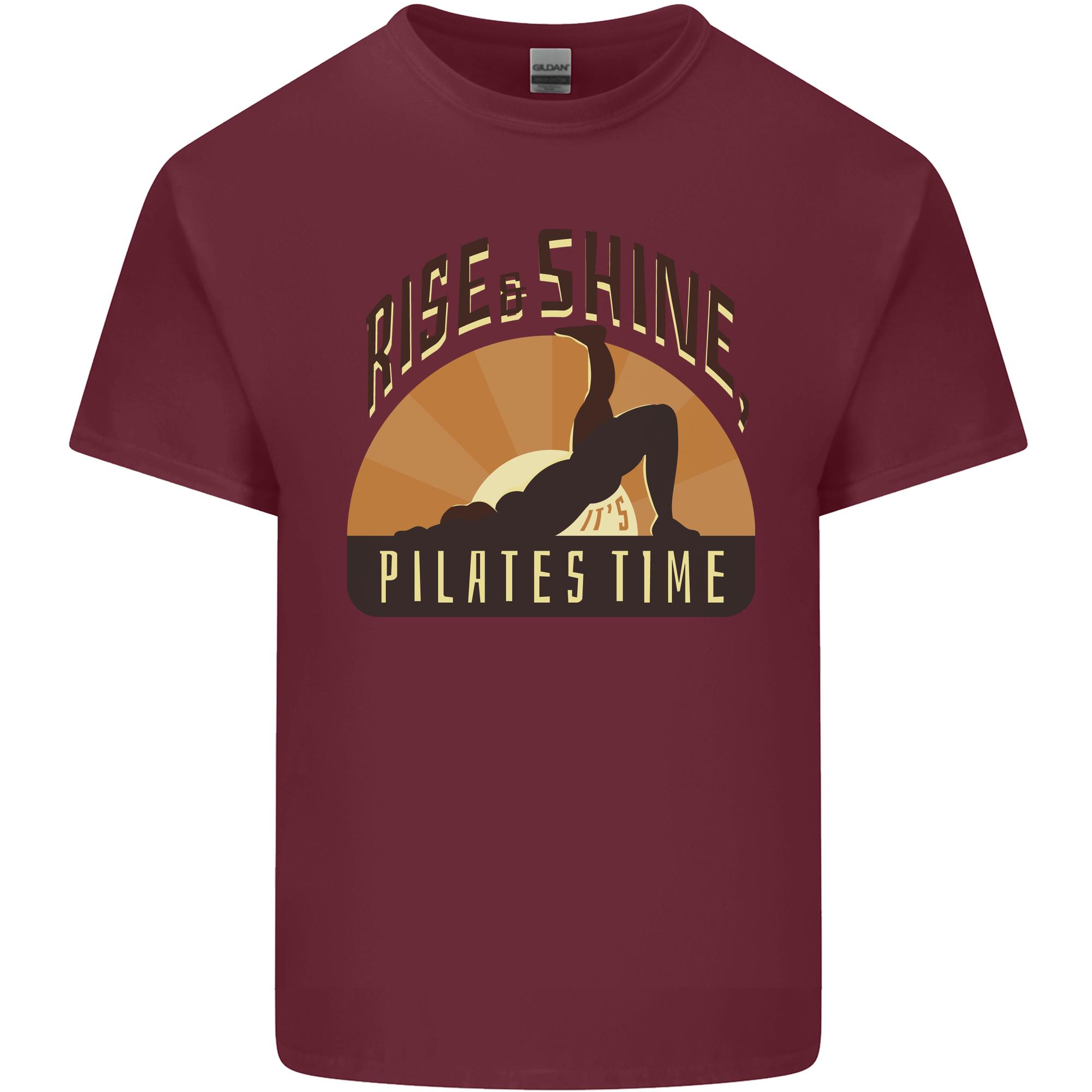 Yoga Rise and Shine Pilates Time Funny Unisexs Light Cotton TShirt S
