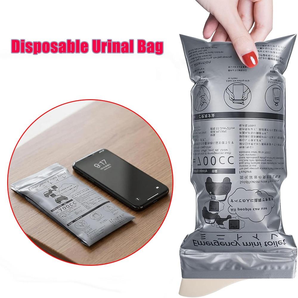Unisex Anti Leak Solidifying Gel Pee Bag Portable Disposable Urinal Bag Travel Car Emergency Use Adults Car Road Trip Camping