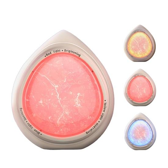 ARIA Jade Stone LED Facial Device with Yellow, Blue  Red Light Therapy for Face Smart Rechargeable Skincare Tool for Moisturizer, Serum  Face Masks