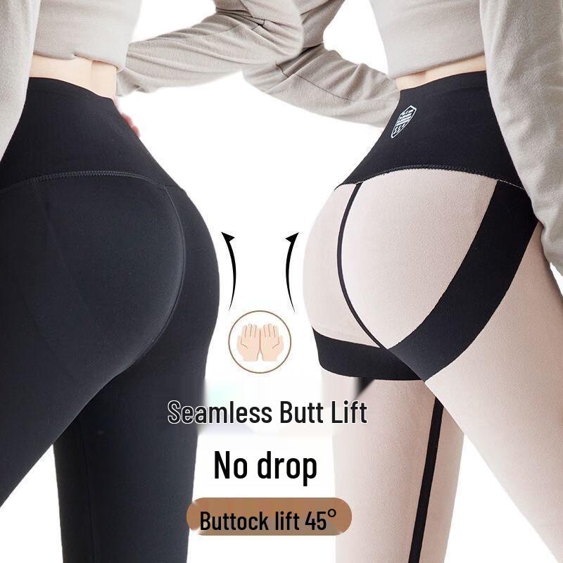 Langsha Women's Winter High-Waist Fleece-Lined Tummy Control Leggings