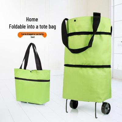 Faltbarer Outdoor-Einkaufstrolley mit Rädern - Tragbarer Handwagen für Lebensmittel und Lieferungen