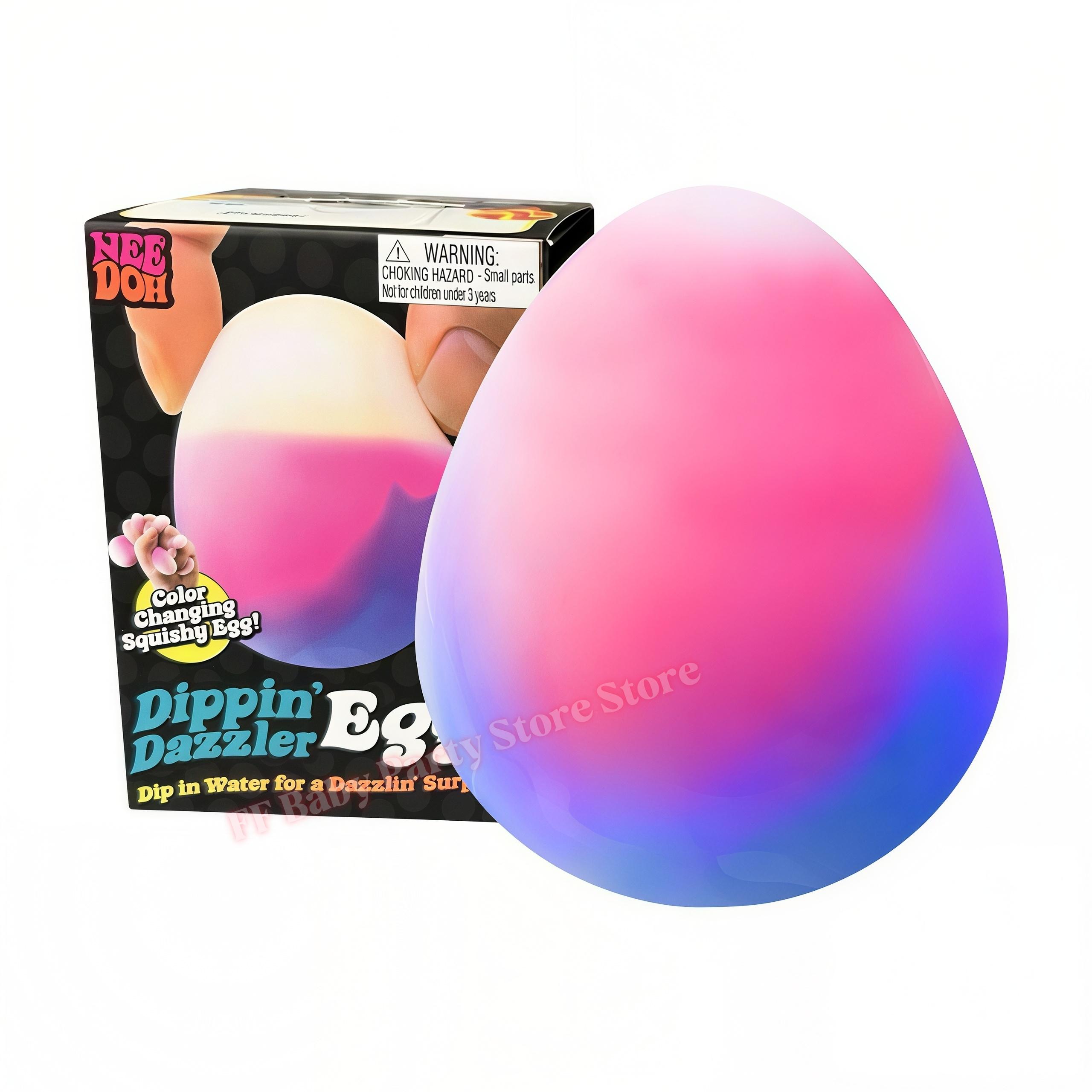 Bai Fen Bai Toys Golden Kids Childrens Needoh Egg Hunt Game Easter Fidget With Squishy Surprise Stress Relief Squeeze For Easter Decor Party Gift Present