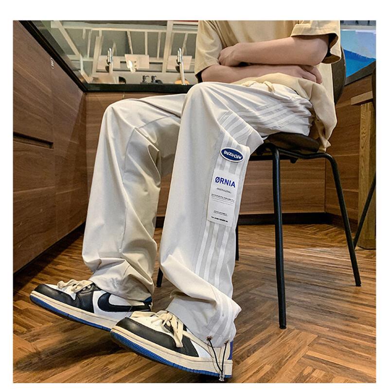 Snoopy Men's Ice Silk Straight Leg Casual Pants