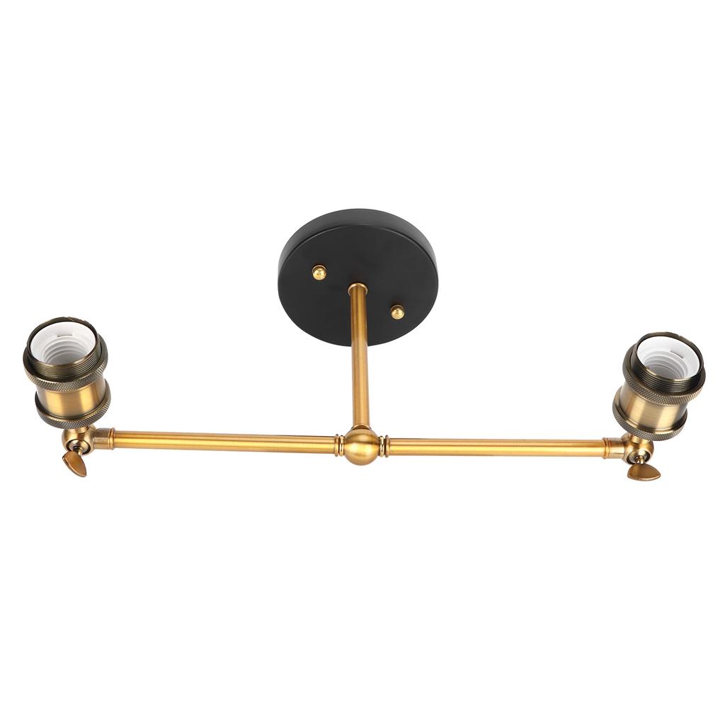 E27 Double Heads Wall Light Retro Style Wrought Iron Decorative Wall Lamp Fixture AC85‑265V