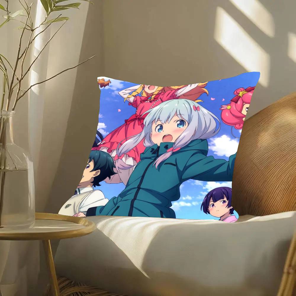 Anime Eromanga Sensei Pillow Case Fashion Square Pillowcase Bedroom Sofa Room Ins Decoration Leisure