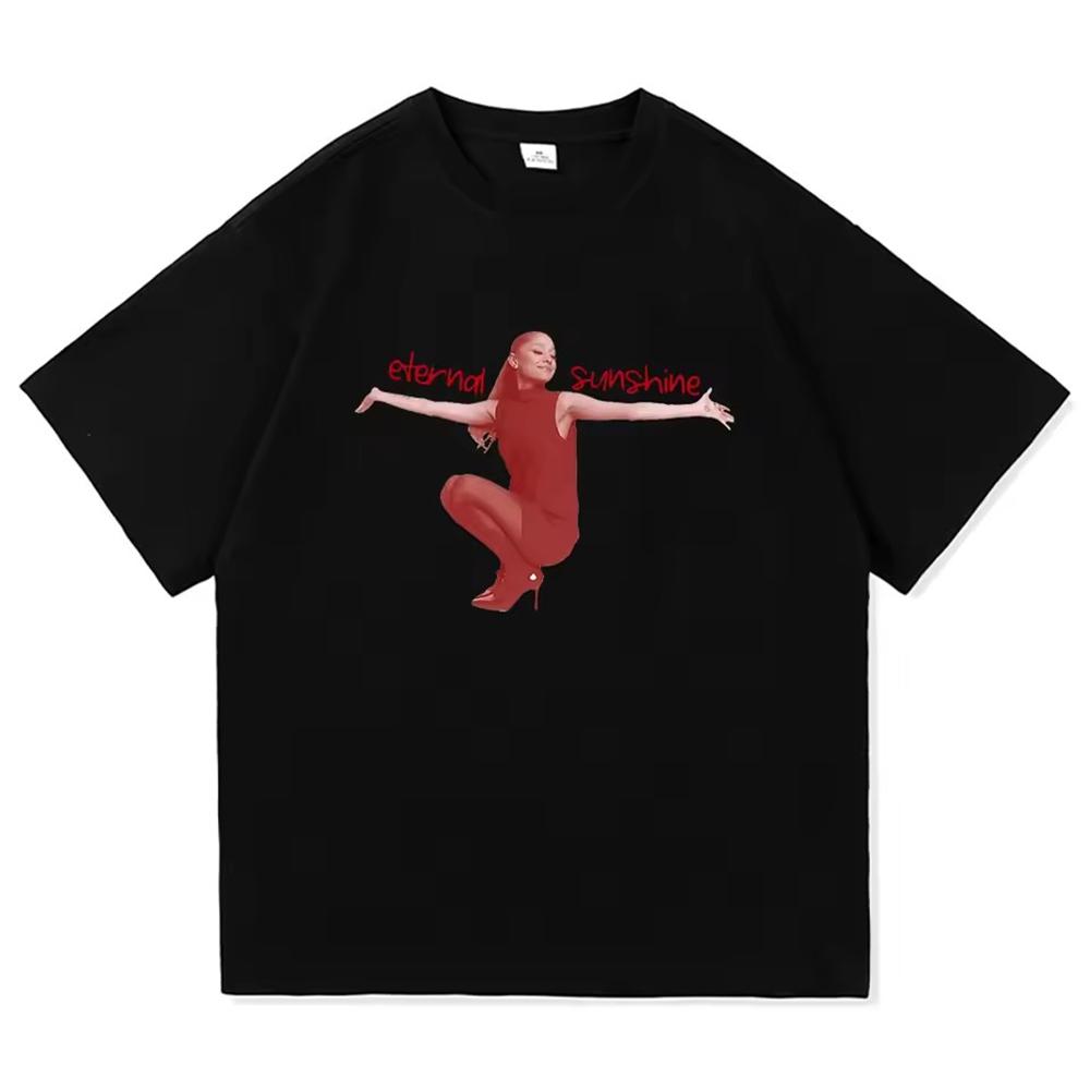 

Ariana Grande Eternal Sunshine Tee Shirt Homme New in Top Men Clothing short sleeve Round Neck Printing Pullover T-Shirt 50438 4XL