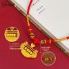 Baby Longevity Gold Lock Necklace: Red Collar Koi Design for 1st Birthday Gift
