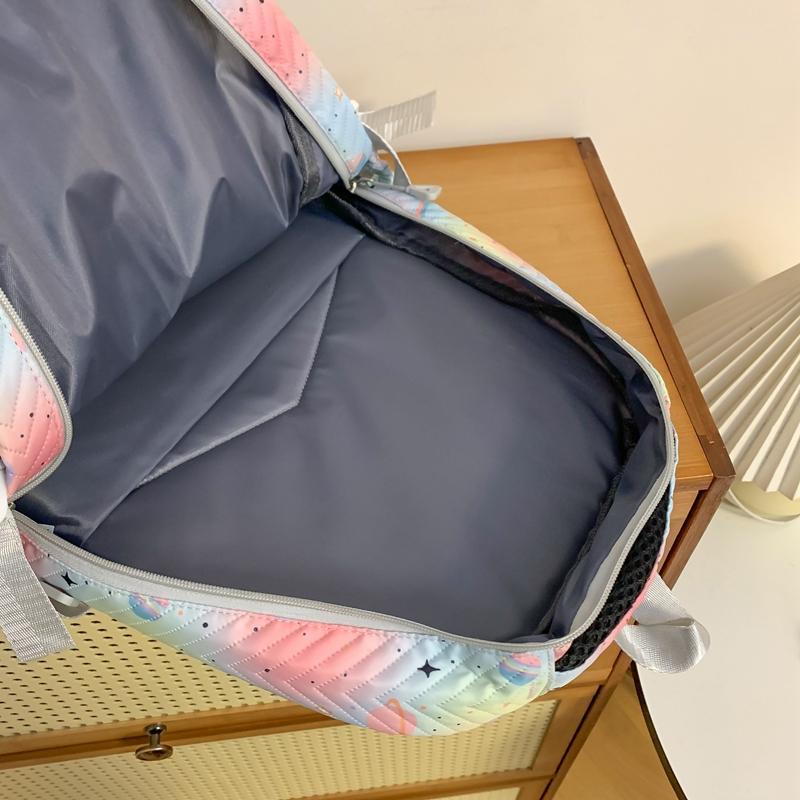 Cartoon Print Backpack Middle School Student Schoolbag Large Capacity Backpack