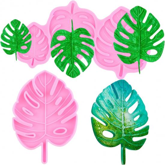 Tropical Leaf Silicone Mold Monstera Leaves Fondant Molds Fern Leaf Candy Mold For Cake Decoration Cupcake Topper Chocolate Gum Paste Polymer Clay