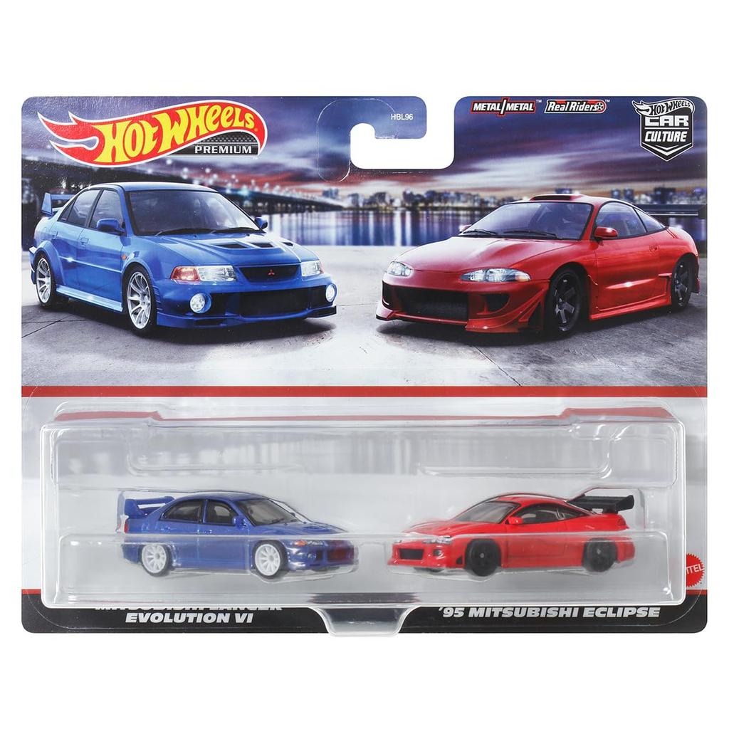 Hot Wheels Premium Mitsubishi Lancer Evolution VI Mitsubishi Eclipse HKF59 2-Pack / '95 [Ages 3+]