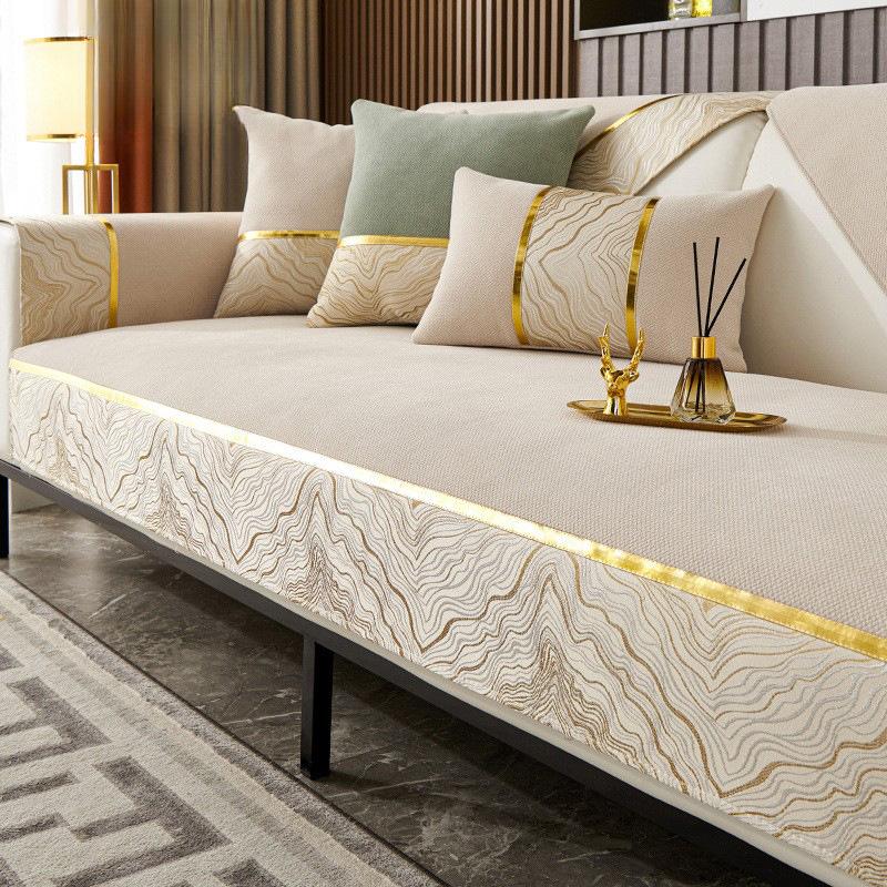 Rutschfestes Sofakissen Vier Jahreszeiten Universelles Einfaches Modernes Kissen Chenille Wohnzimmer Sitzbezug Sofabezug Bezugsstoff