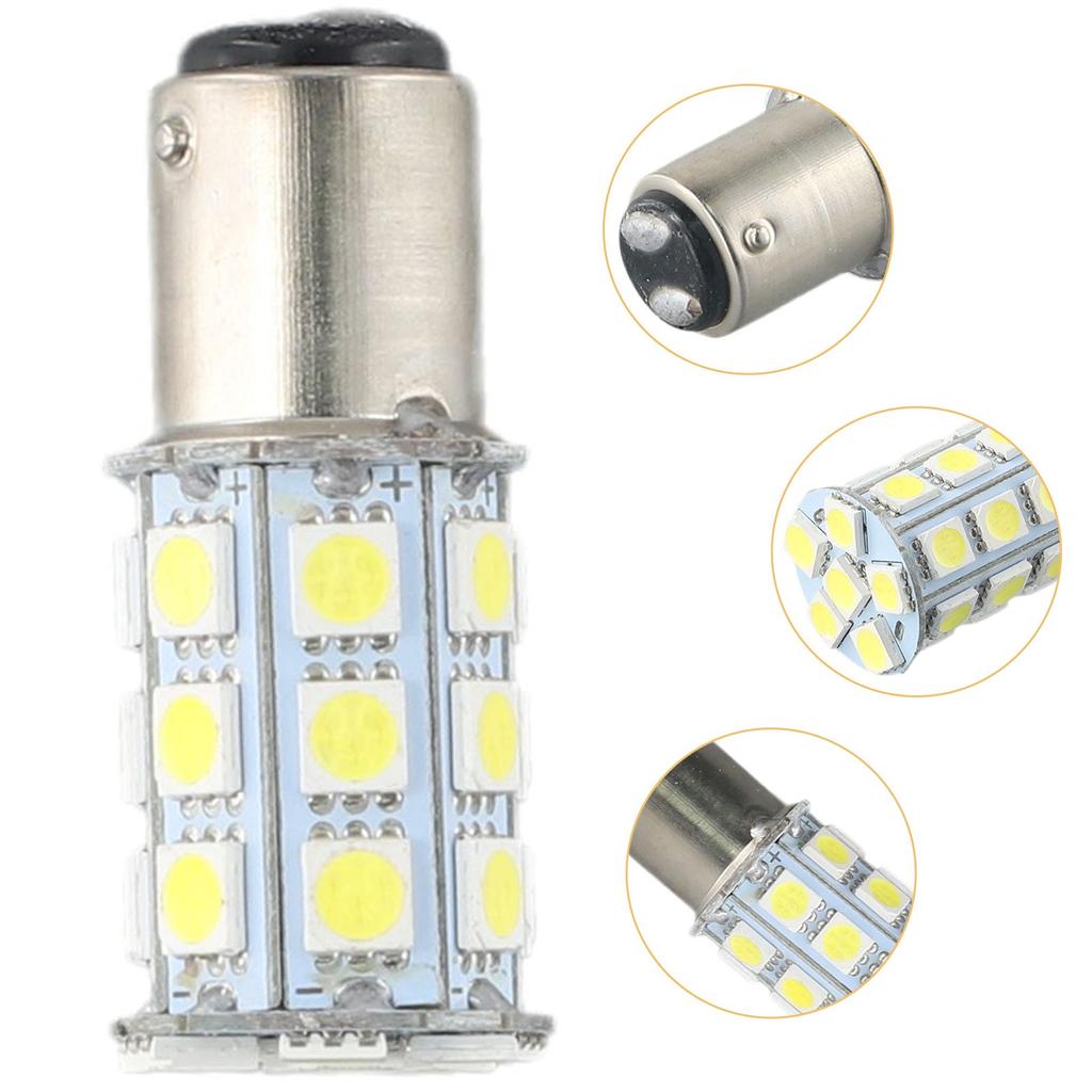 1Pcs White 27-for SMD BA15D Cabin Marine Boat LED Inner Lights Bulbs 1004 1076 1142