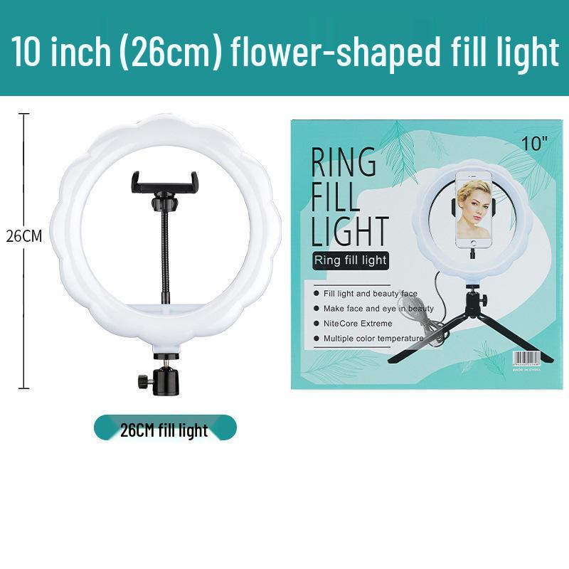 10-inch LED Ring Light with Foldable Tripod for Streaming & Beauty