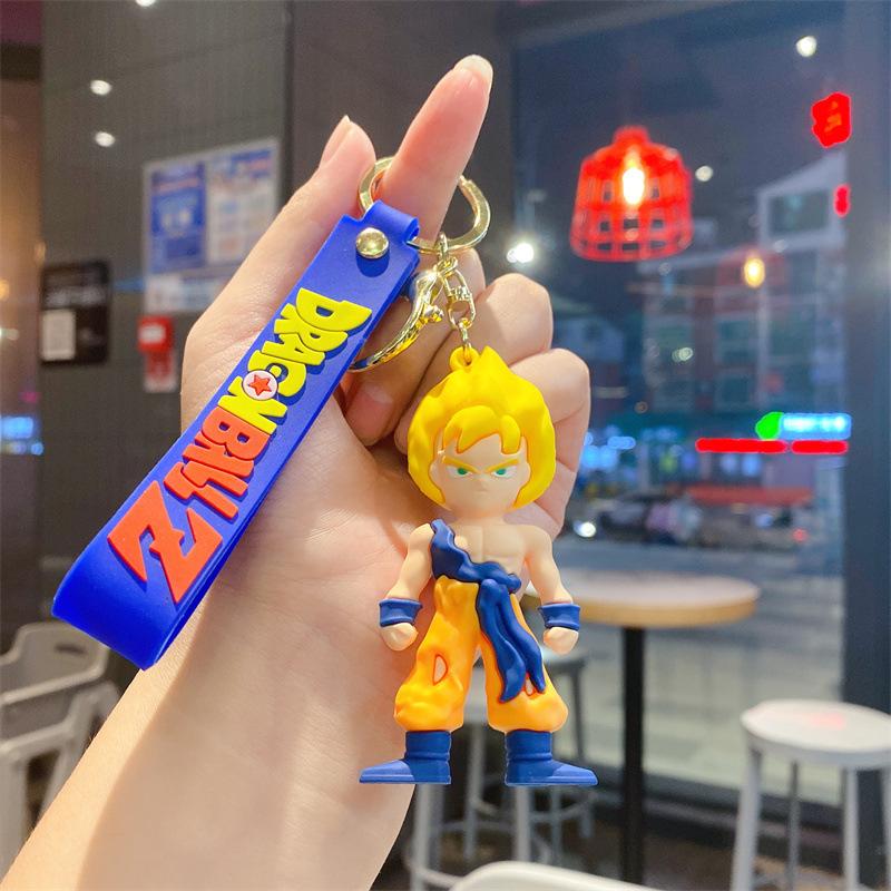

Мультяшный Анимационный ПВХ Брелок Dragon Ball, Брелок для ключей автомобиля, Подвеска для сумки, Подвеска-кукла, Кольцо для ключей.