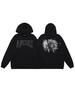 Men's Hooded Sweatshirt - American Trend, Letter Print, Cotton Terry Cloth
