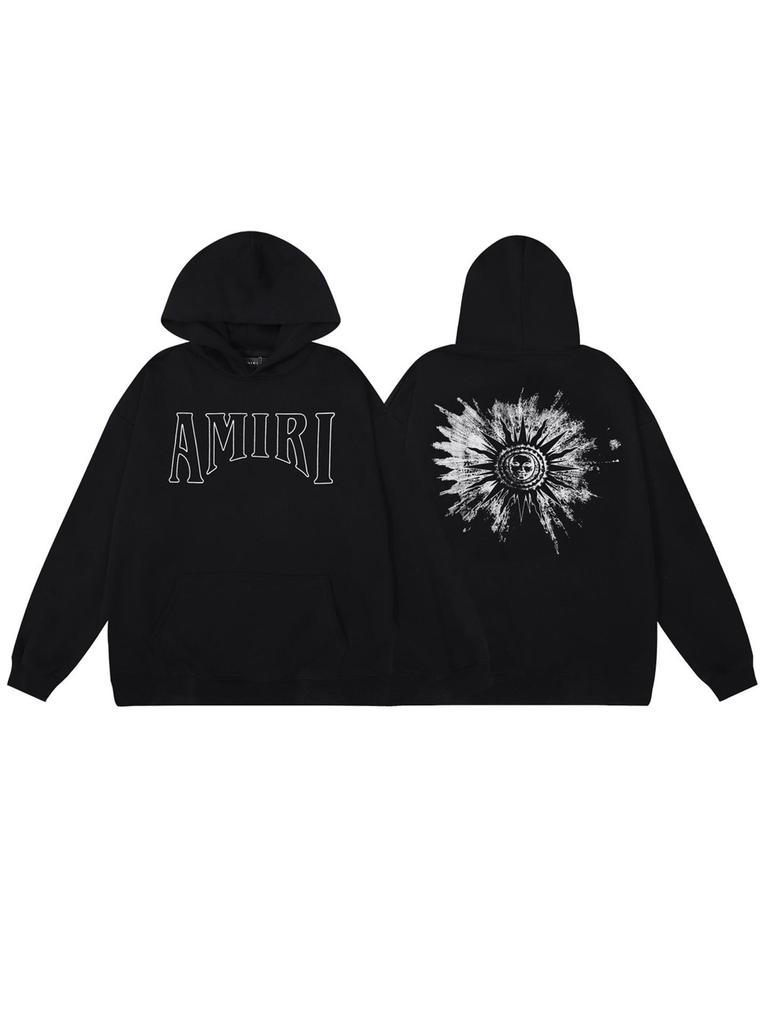 Men's Hooded Sweatshirt - American Trend, Letter Print, Cotton Terry Cloth
