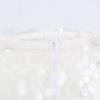 Womens 2026 Sequin Embellished Strapless Bodycon Mini Dress - White High Waist Sleeveless Slim Fit