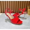 High Heel Women's Transparent Buckle Sandals