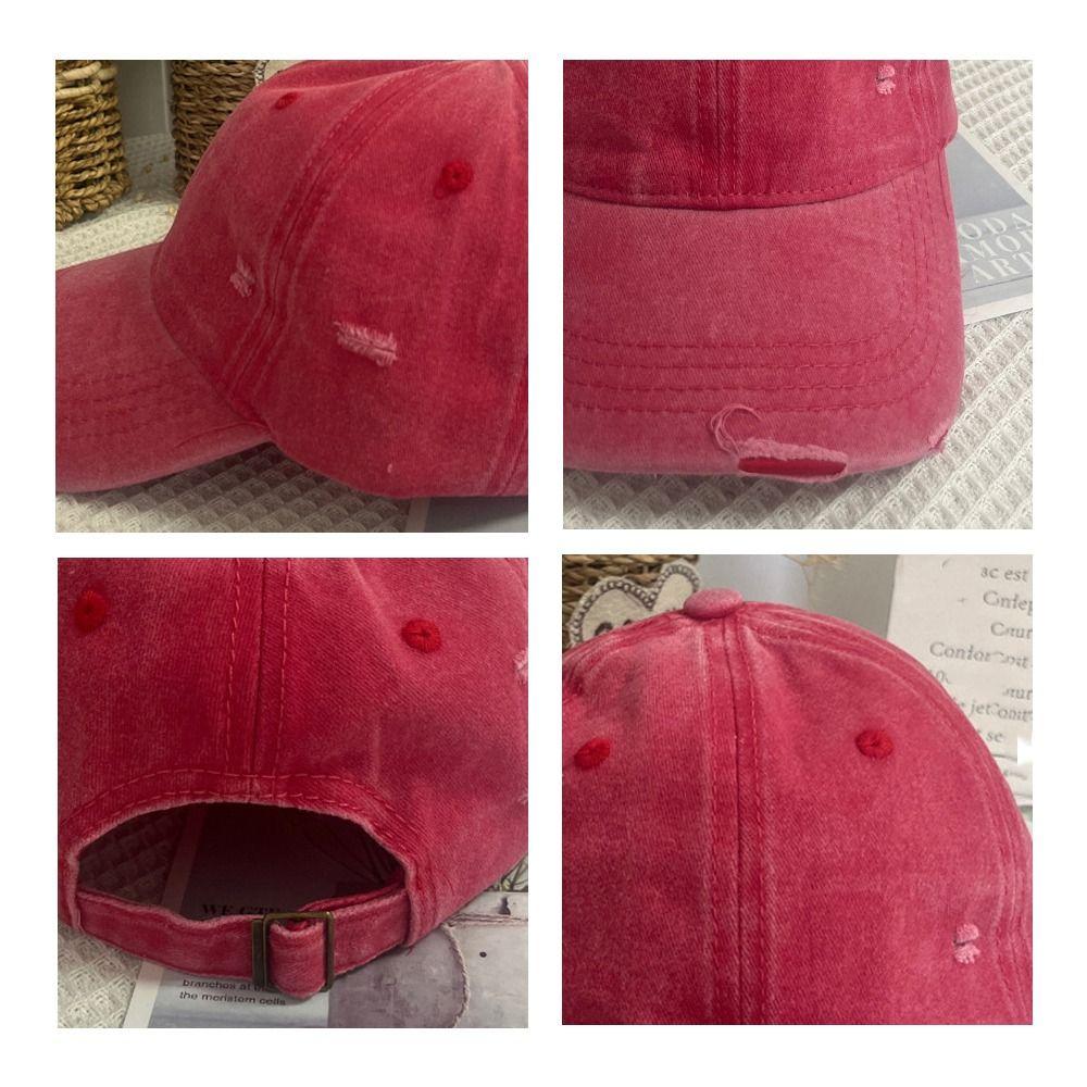 Broken Hole Peaked Cap Adjustable Sunscreen Hats Fashion Baseball Hats  Man Women Outdoor Sports