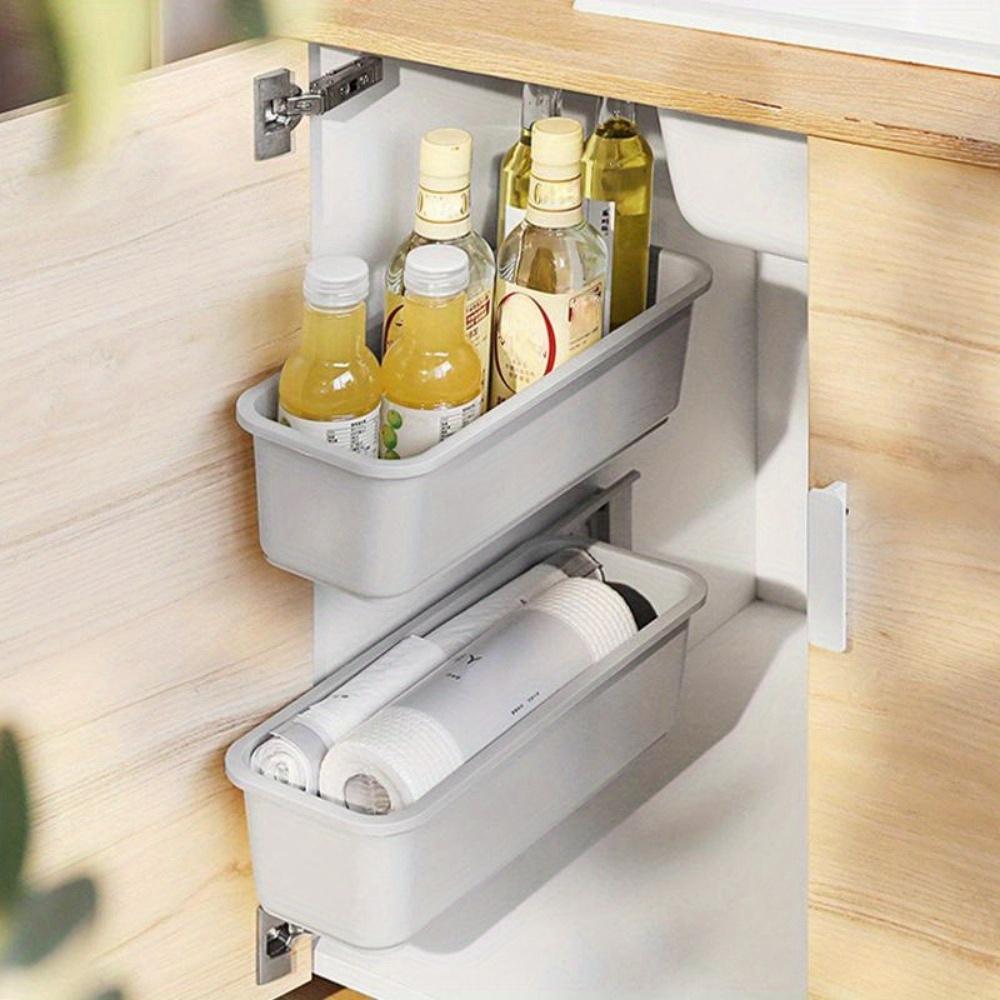 Kitchen Under Sink Storage Rack Spice Bottle Holder Organizer Shelf Bathroom Stand Household Wall-mounted Plastic Chopstick Box