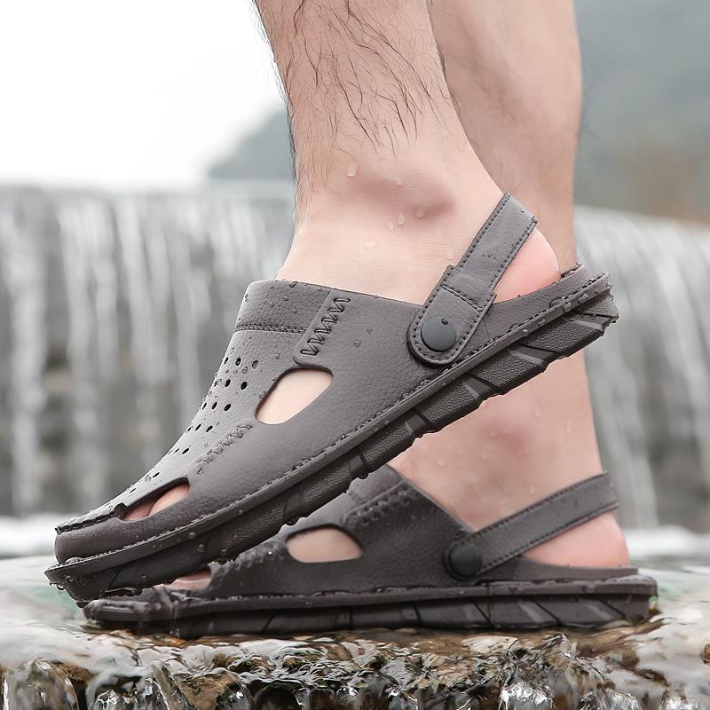 Men's Closed-Toe Non-Slip Summer Sandals & Slippers - Breathable, Soft Sole, Wear-Resistant Dual-Use Shoes