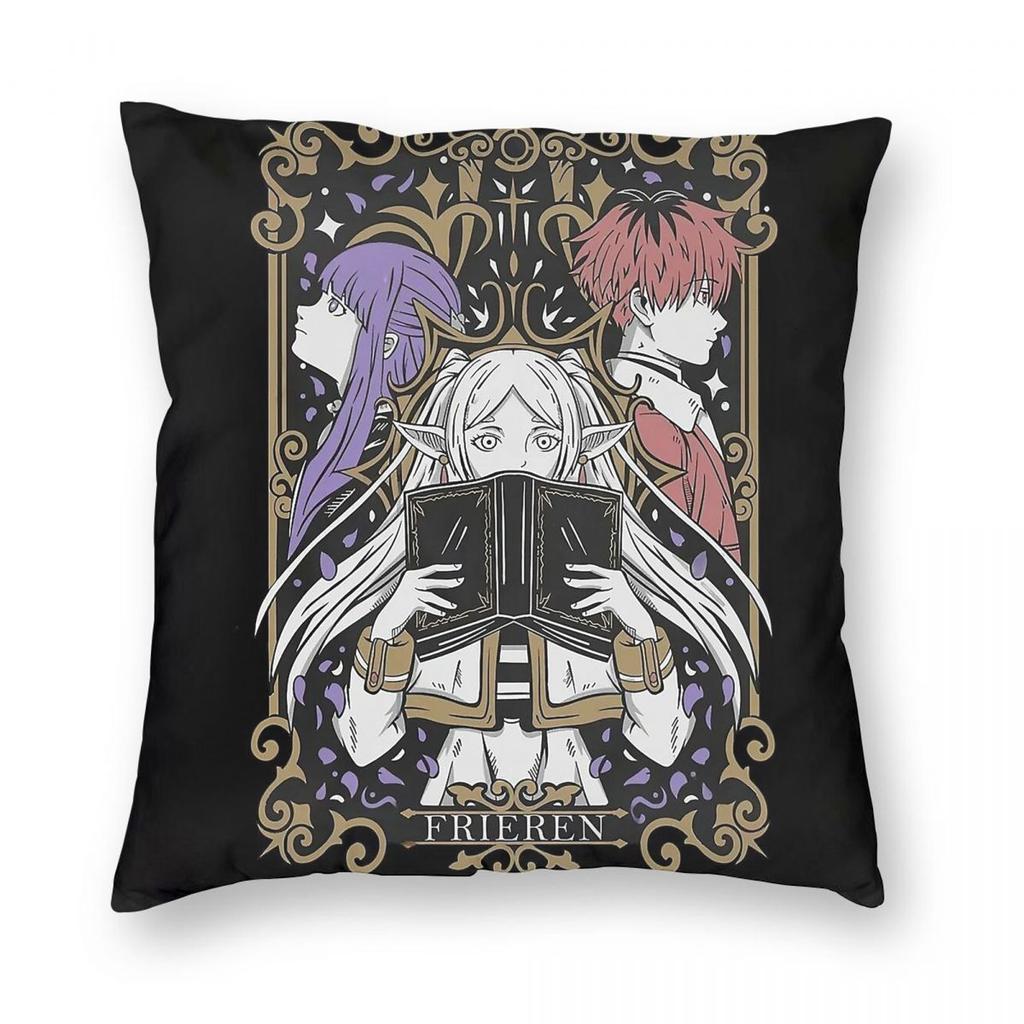 Frieren Beyond Journeys End Square Pillowcase Polyester Linen Velvet Printed Decorative Throw Pillow Case Sofa Cushion Cover