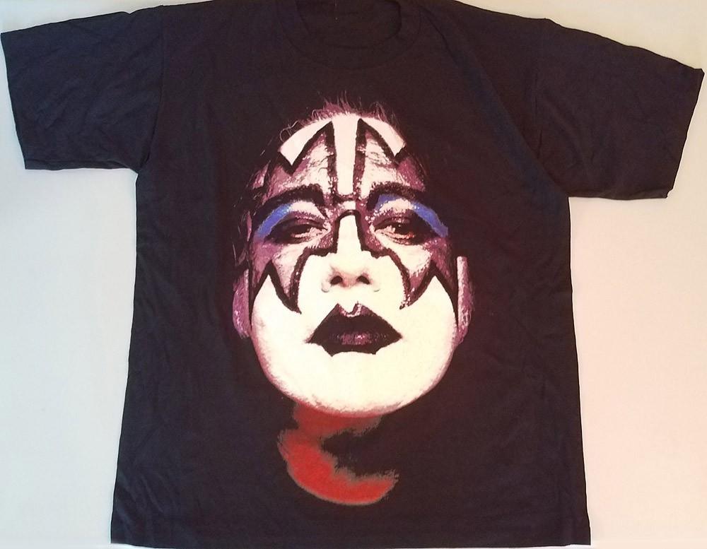 Ace Frehley Full Face Short Sleeve Cotton Black All Size Shirt HE745 Unisex T-Shirt S