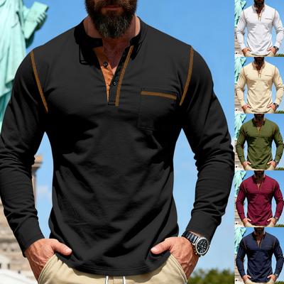 Men's Long Sleeve  Shirt Turn-Down Collar Shirt  Fit  Shirt