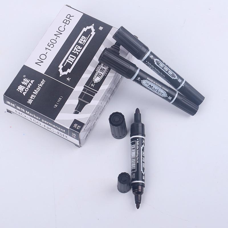 Quick-Dry Large Dual-Tip Oily Marker for Logistics чёрный
