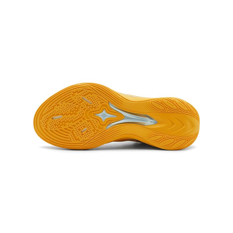 Li Ning Sonic 13 V2 Xu Jie Edición PE Amortiguación Ligera Soporte Estable Zapatillas Deportivas Zapatillas de Hombre Cromo-Amarillo ABAV075-11