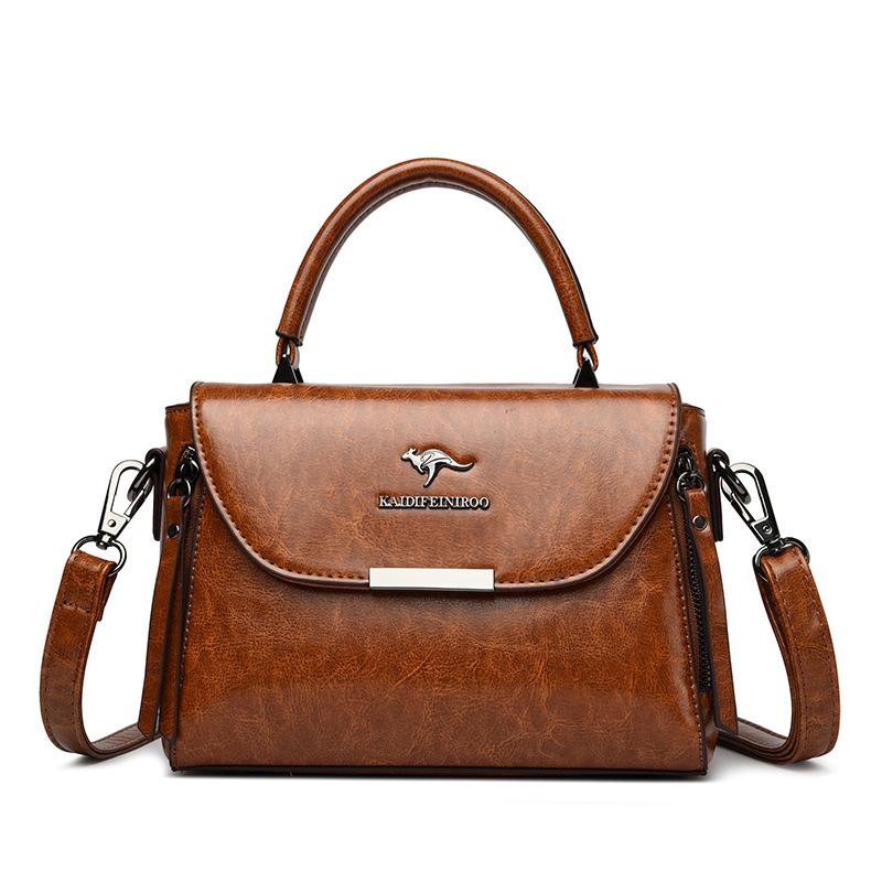 

Женская сумка среднего возраста, сумка для мамы, модная, мягкая кожа, большая вместимость, сумка через плечо на одно плечо жёлтый