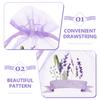 20Pcs Lavender Drawstring Mesh Bags Sachets Pouches Fragrance Storage Elegant Design Multiuse for Drawers Cars