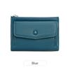 Women's wallet PU leather short double zippered wallet simple solid color large capacity credit card holder bag with coin pocket