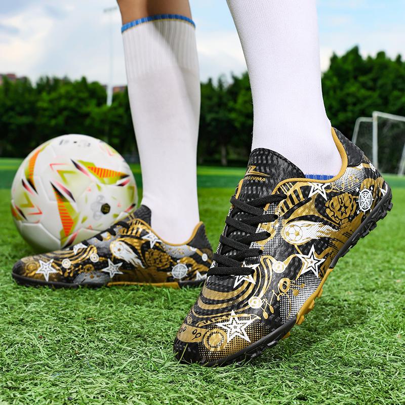 31-44 Men's Football Boots Rubber Soft Soled Outdoor Children's Youth Football Shoes Boys and Girls Competition Professional Training Football Shoes