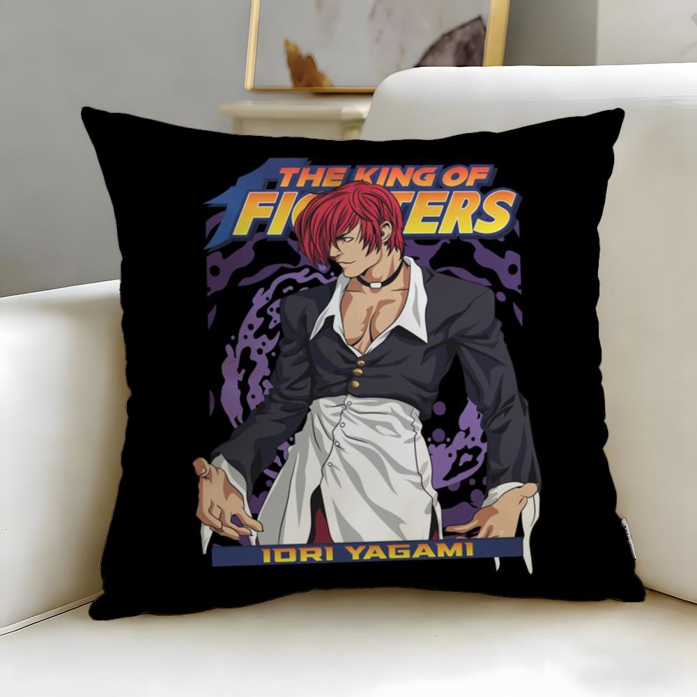 classic game KOF Cushion Cover Soft  EasyWash Pillow Case  Versatile for Couch Bed Travel and Office