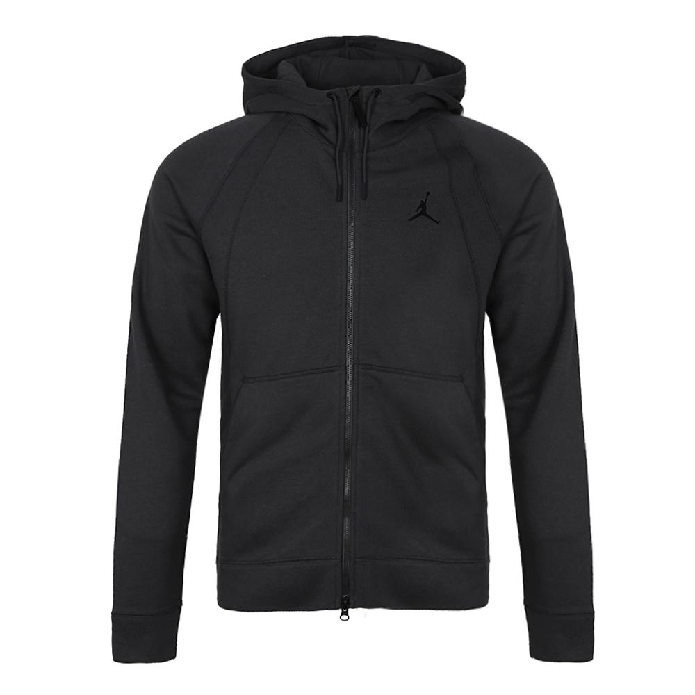 Jordan ASWings JSW Fleece FZ Fashion Versatile Hooded Jacket Men Jacket Black 860197-060