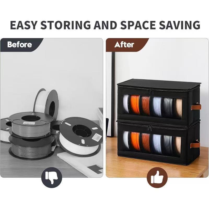 Large Capacity Filament Storage Box 3D Printer Filament Saver for 1kg Spools Dehumidifier Box for Makers and Lab Use
