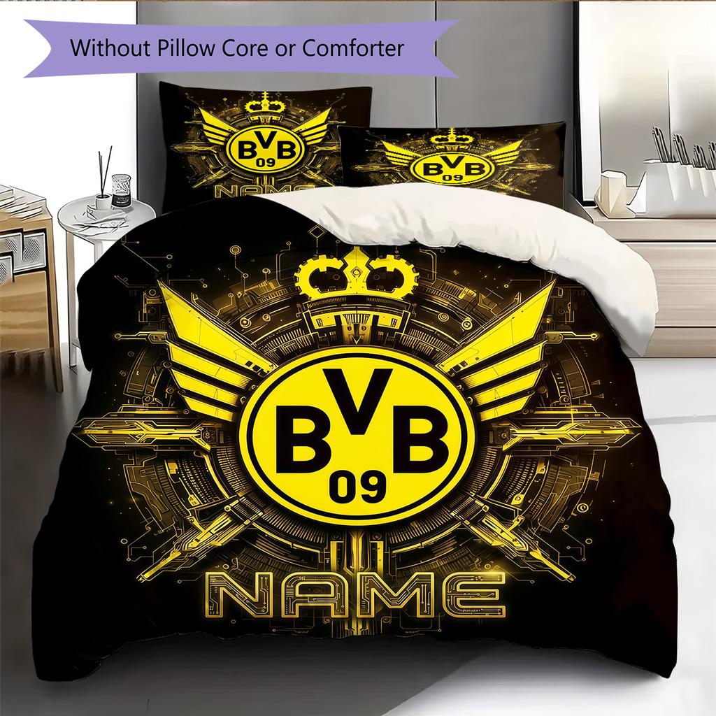 Custom Name BVB 09 Pattern Bedding Quilt Set Home Decoration Gift (1 * Duvet Cover + 2 * Pillowcase Without Core)