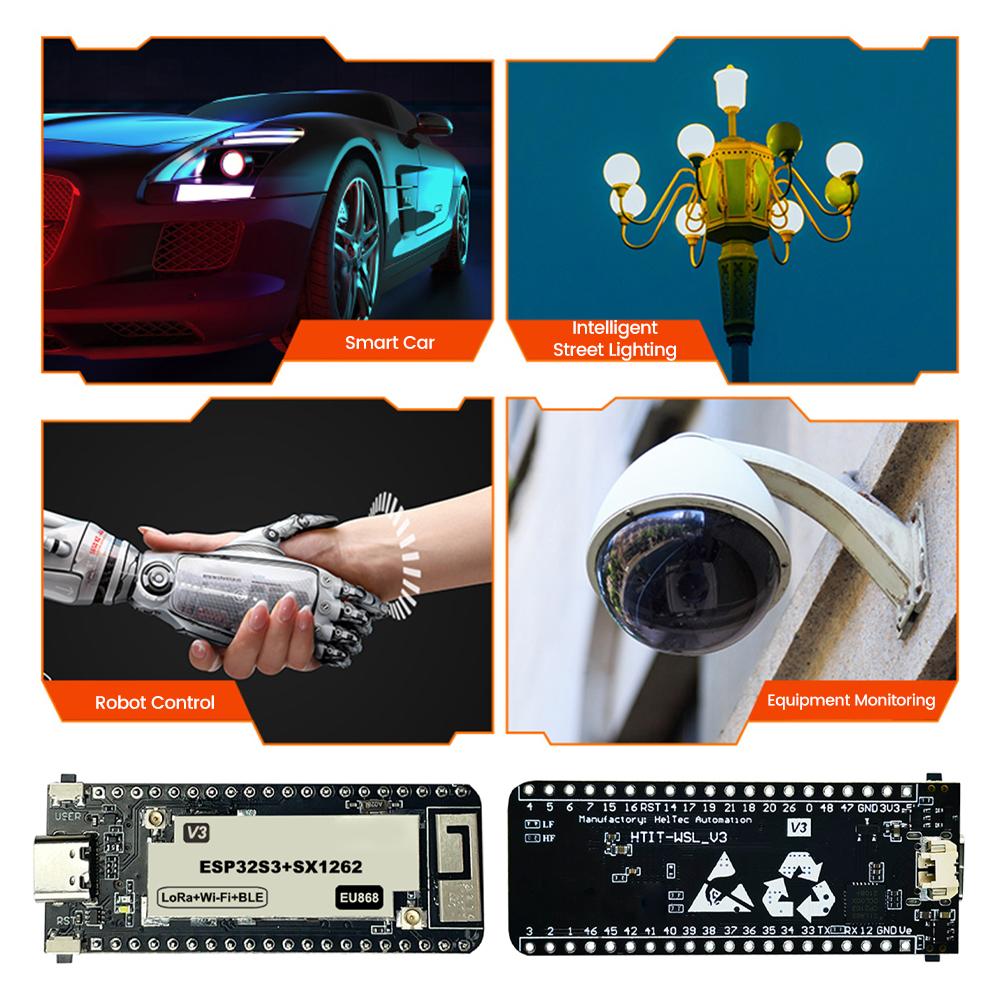 ESP32 Lora Entwicklungsplatine SX1262+ESP32S3 LoRa Wireless Stick Lite V3 Entwicklungsplatine 433-510MHZ/ 863-928MHZ
