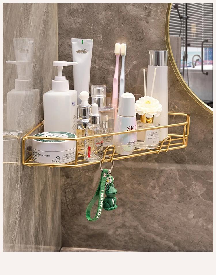 Bathroom storage rack Triangle storage rack Shower corner wash basin wall mounted skincare product storage rack household items