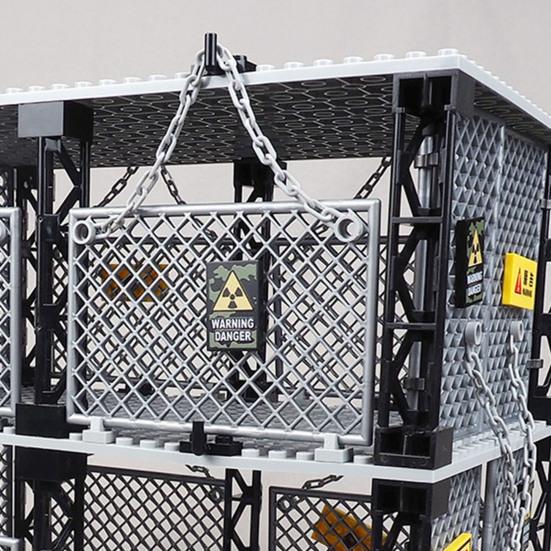 1 Set Double Layers Cage Building Block Toy Educational Closed Prisoner Cage Assembly