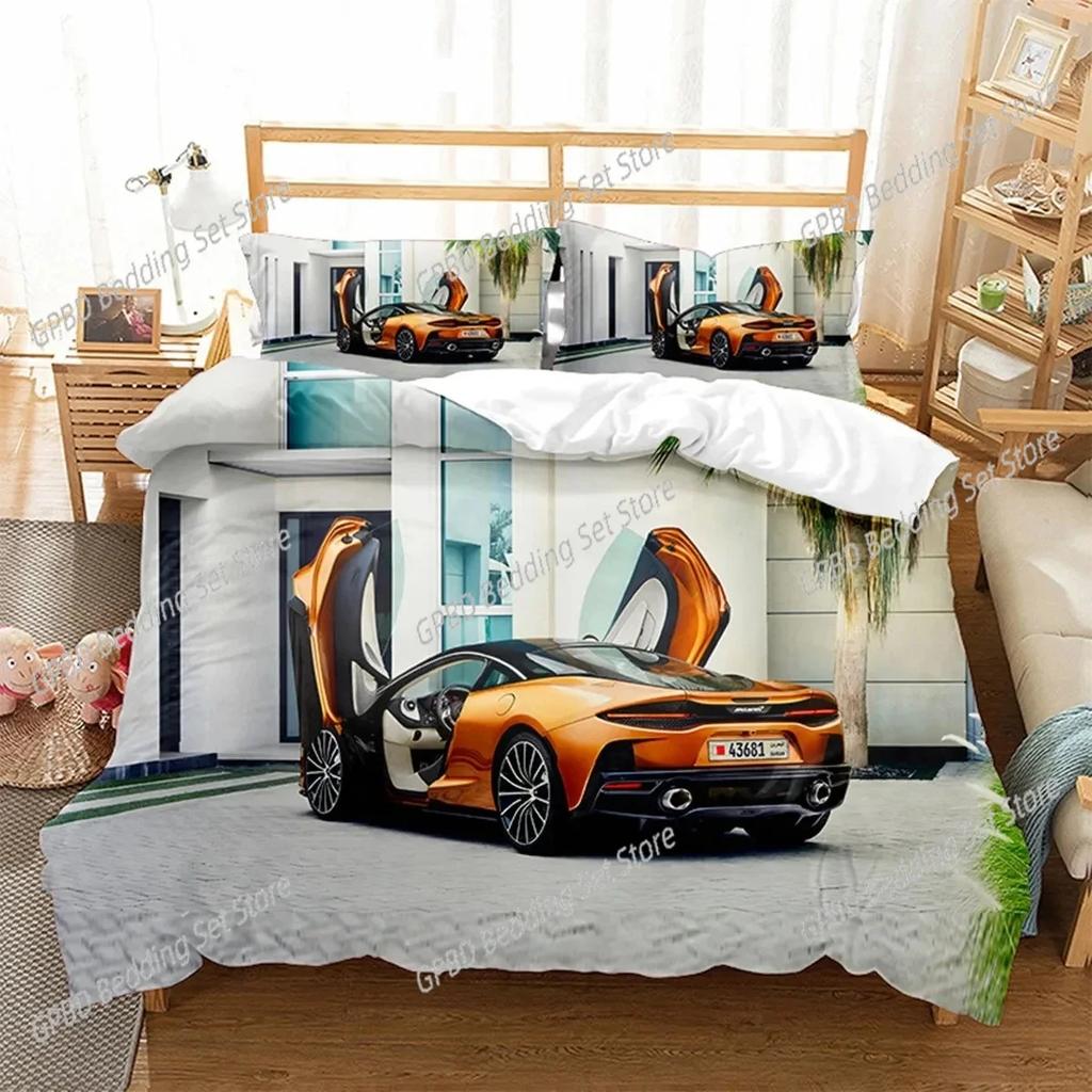 Comforter 3D Print Sports Car Bedding Set 3D Printed Suitable For Bedroom Kids Home Textile