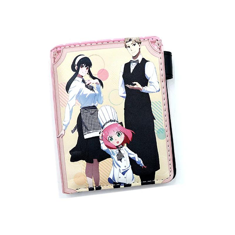 Anime Loid Anya Forger Yor PU Short Folding Wallet Coin Purse with Interior Zipper Pocket