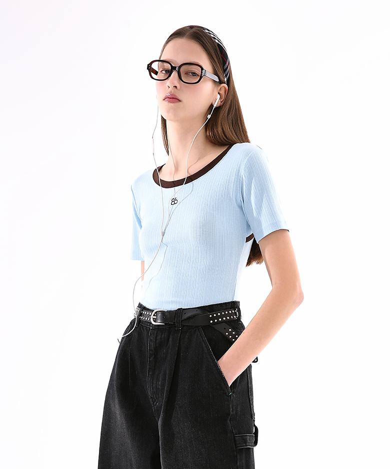Футболка с коротким рукавом и круглым вырезом B-Flat Benetton Bb (Голубое небо) S