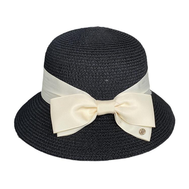 Hat Ladies Summer Face Small Sun Hat Bow Big Edge Straw Beach Hat Fashion Sunscreen Straw Hat