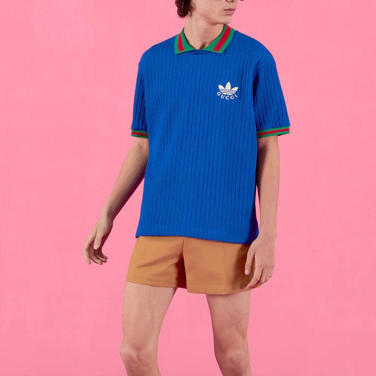 adidas Polyester Polo Shirt Cobalt Blue Unisex Tops 691777-XJEKF-4364