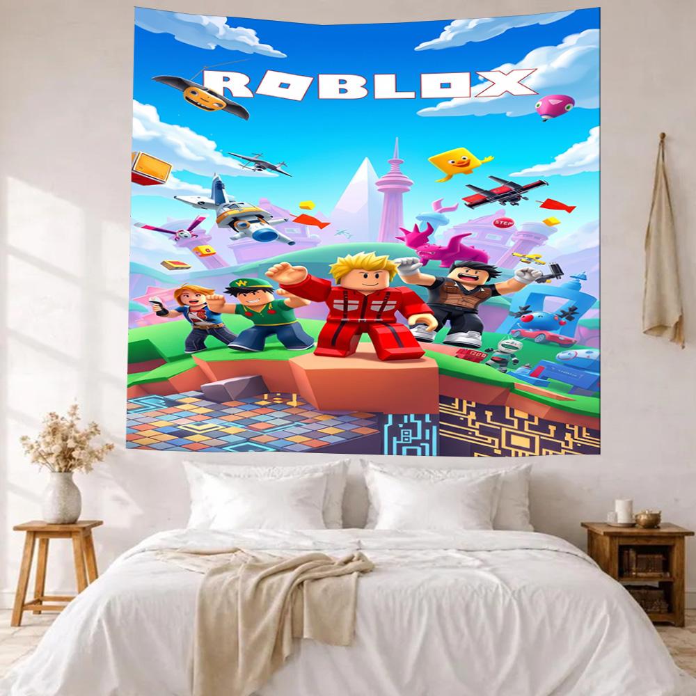 Roblox Vægdekoration Vægtæppe Kunst Til Kæledyrs Mindesmærke Fødselsdag Bryllupsfest Baggrund Familiegave